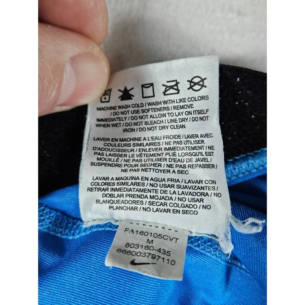 Nike‎ Pro Dri-FIT Womens Blue Camo Crop Leggings Training Tights Size M
